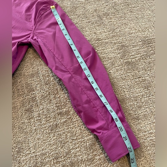 Athleta Oversized Poplin Button Down Blouse, Long Sleeve, Jazzy Purple, Size XS - Picture 11 of 15